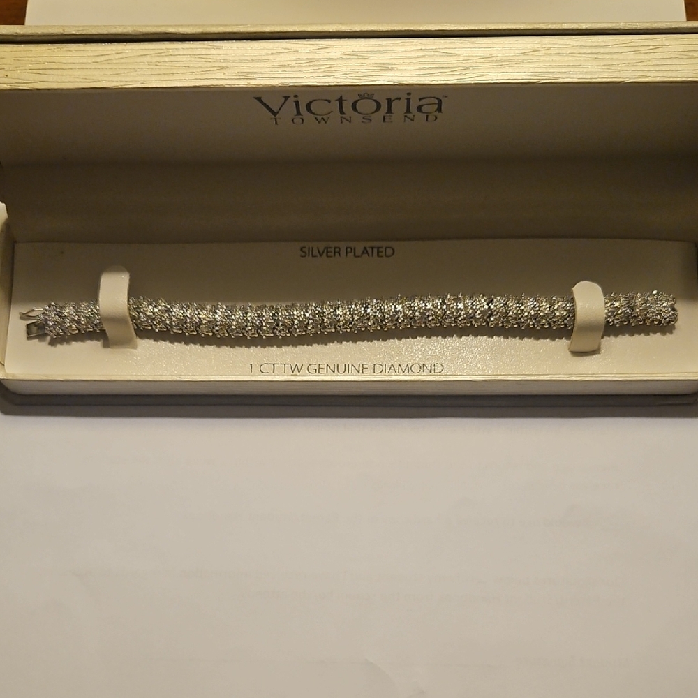 Victoria Townsend Silver Diamond Bracelet